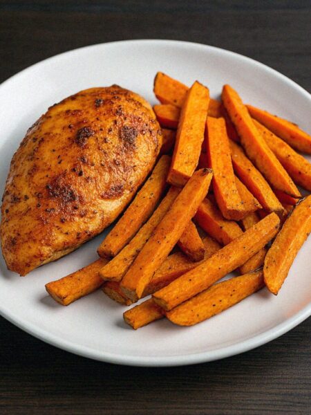 Morčacie prsia s batatmi v teplovzdušnej fritéze / rúre