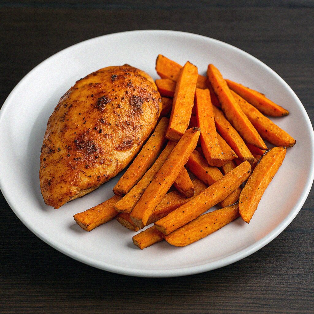 Morčacie prsia s batatmi v teplovzdušnej fritéze / rúre